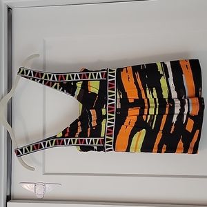 BCBGMaxAzria Neon Stripe Tank Top XXS Bright Colorful Stripes